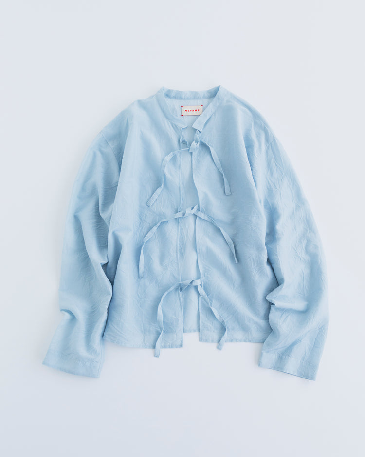MEYAME  COTTON SILK BLOUSE JACKET SAX