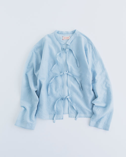 MEYAME  COTTON SILK BLOUSE JACKET SAX