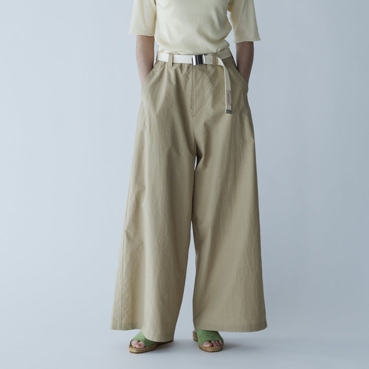 MEYAME / SIDE LINE WIDE PANTS (CHINO) BEIGE