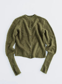MEYAME FLUFFY PULLOVER / CARDIGAN OLIVE