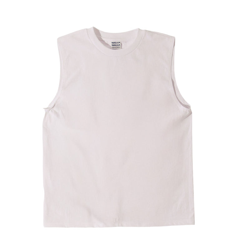 WALLA WALLA SPORT/ 9oz TUBE SLEEVELESS TEE WHITE