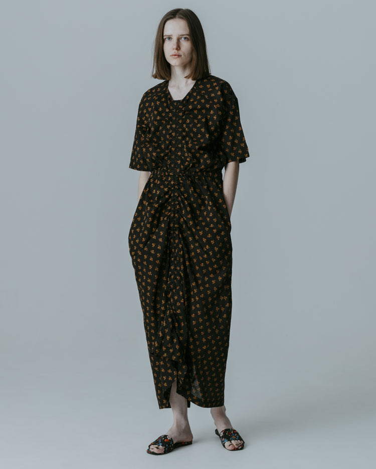 MEYAME　PRINT SUMMER DRESS MEY-2420 BLACK