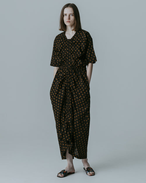 MEYAME　PRINT SUMMER DRESS MEY-2420 BLACK