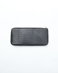 ED ROBERT JUDSON PARALLEL magic purse_L C/#50 black croco grain