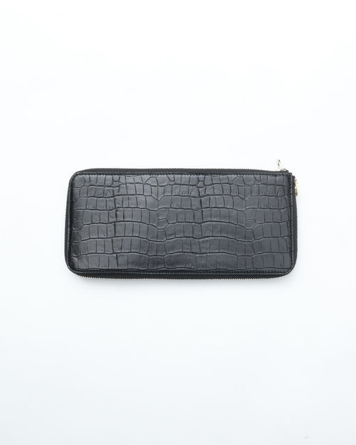 ED ROBERT JUDSON  PARALLEL magic purse_L C/#50  black  croco grain