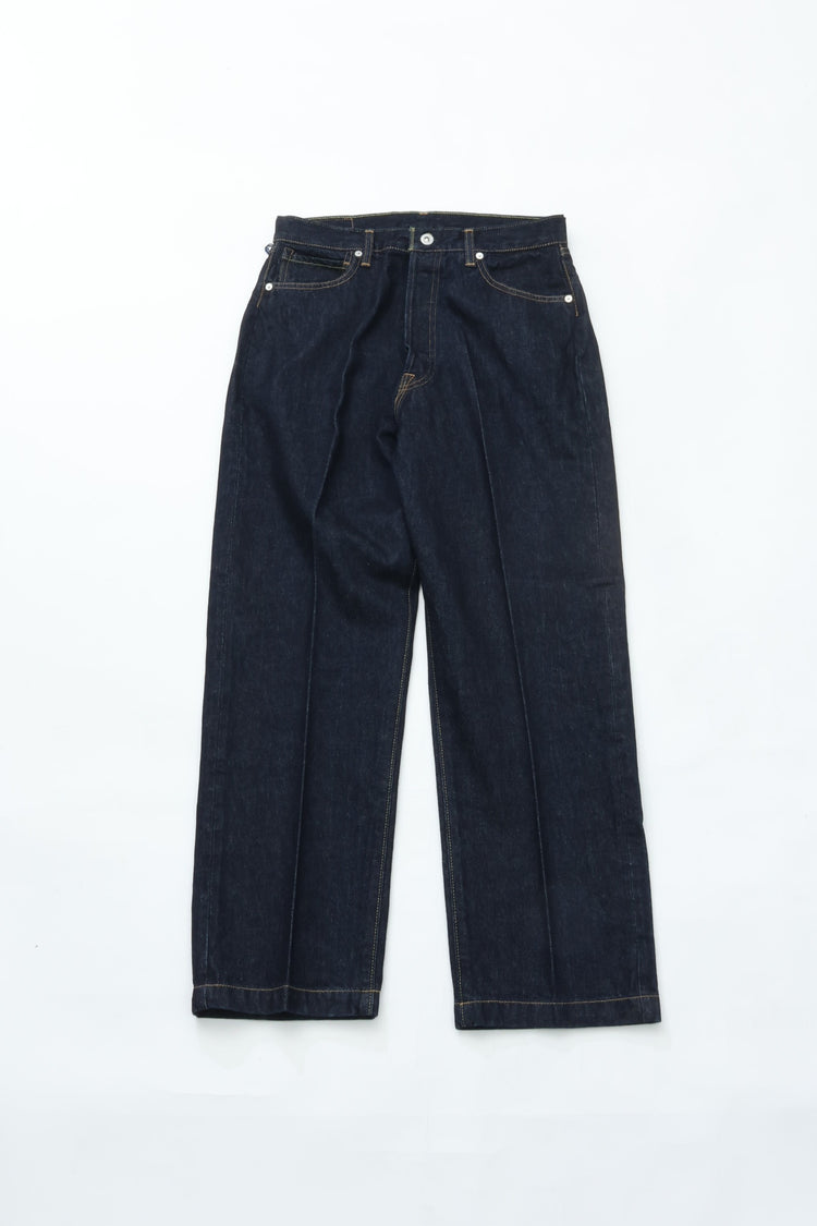 HATSKI  Buckle Denim Trousers Washi Denim Black DENIM05-W