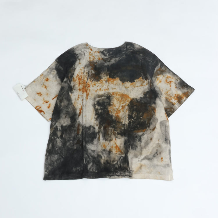 armi  ar070143 SEED CYCLE × WhERE is FAKE × MISAKI USHIOZU CAPSULE COLLECTION RUST DYED（重）SIDE-SLIT SHORT SLEEVE TEE