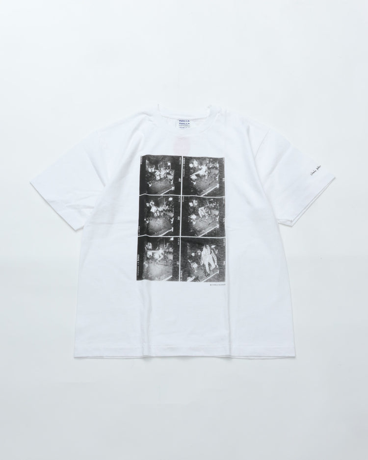 WALLA WALLA SPORT  PRINTABLE TUBE TEE / CHARLES PETERSON  "DRUM CRUSH" WHITE
