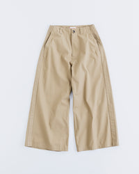 MEYAME SIDE LINE WIDE PANTS BEIGE