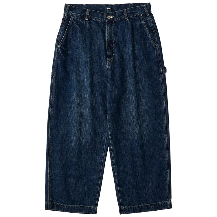 PORTER CLASSIC STEINBECK DENIM PAINTER PANTS -NAVY-