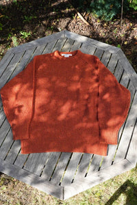 NOROLL  SIMPLE CREW NECK KNIT ORANGE