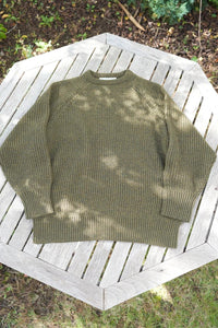 NOROLL  SIMPLE CREW NECK KNIT OLIVE