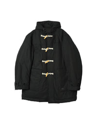 ARMY TWILL COTTON NYLON DUFFEL COAT BLACK