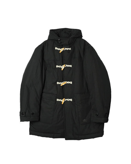 ARMY TWILL  COTTON NYLON DUFFEL COAT BLACK