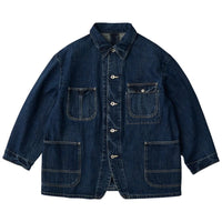 PORTER CLASSIC STEINBECK DENIM COVERALLS NAVY