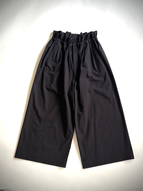 HAVERSACK   ポプリンワッシャーシームレスワイドイージーパンツ 862636 BLACK