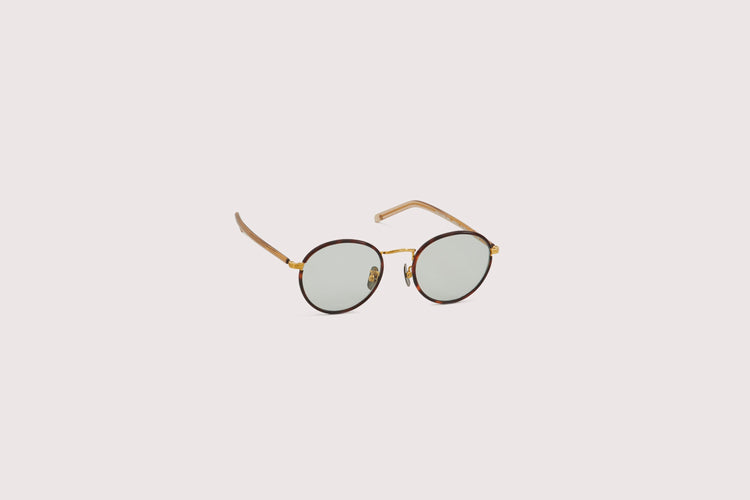 NOCHINO OPTICAL / KYOKUSUI #3. RICH AMBER & CHAMPAGNE GOLD × GREY GREEN TO D.GREY (Photochromic Model)