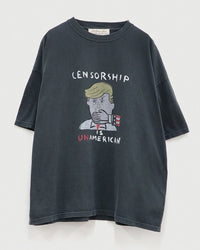 REMI RELIEF HARD SP processed 20/Jersey BIG size T-shirt (CENSORSHIP) 019 BLACK