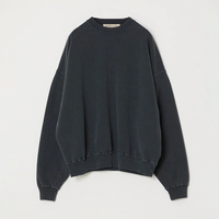 REMI RELIEF SP加工裏毛BIGサイズクルー BLACK