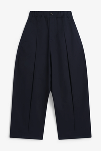 sage NATION  BOX PLEAT TROUSER NAVY