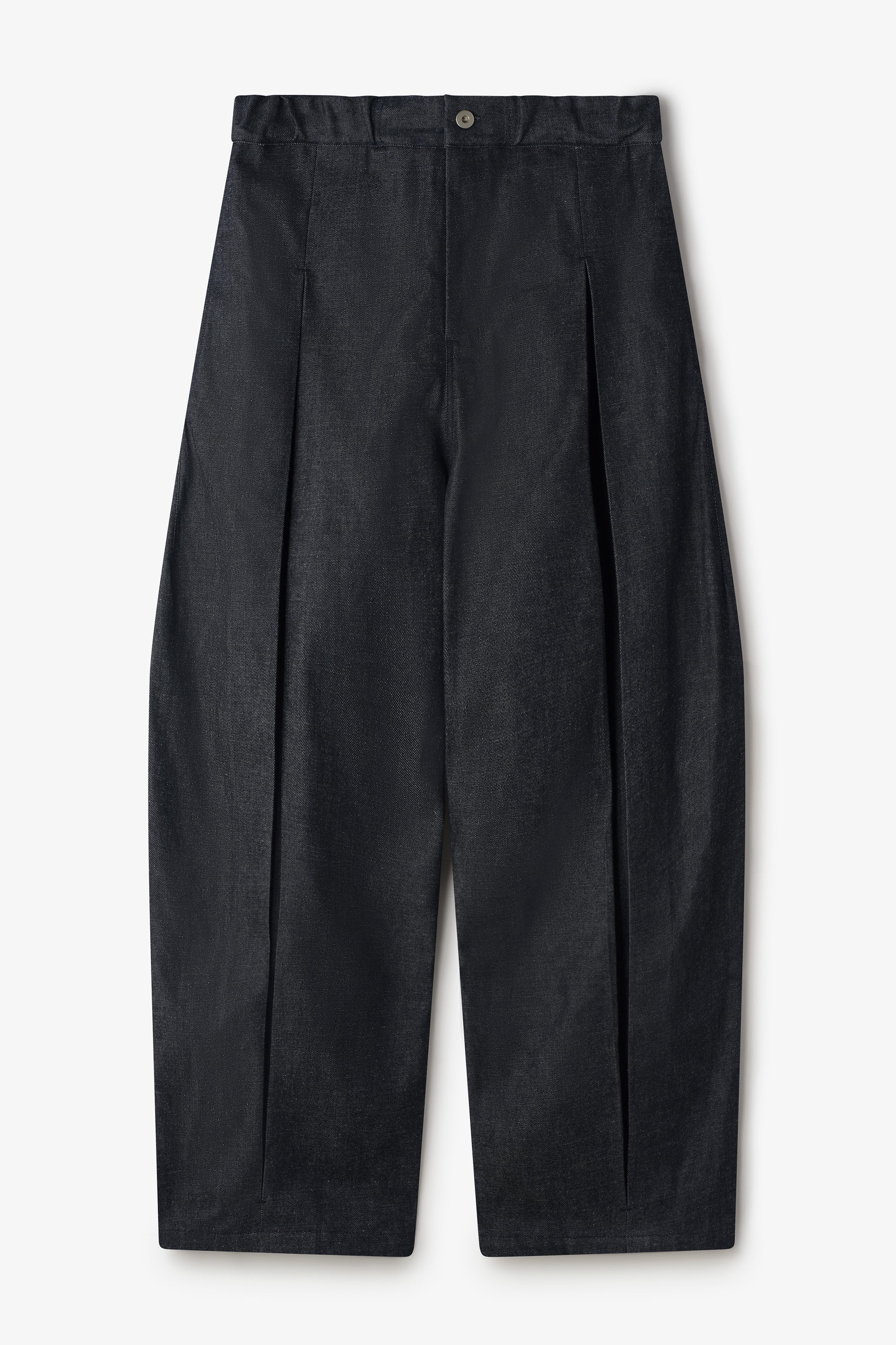 sage NATION BOX PLEAT TROUSER DENIM RAW BLACK – CASDAY