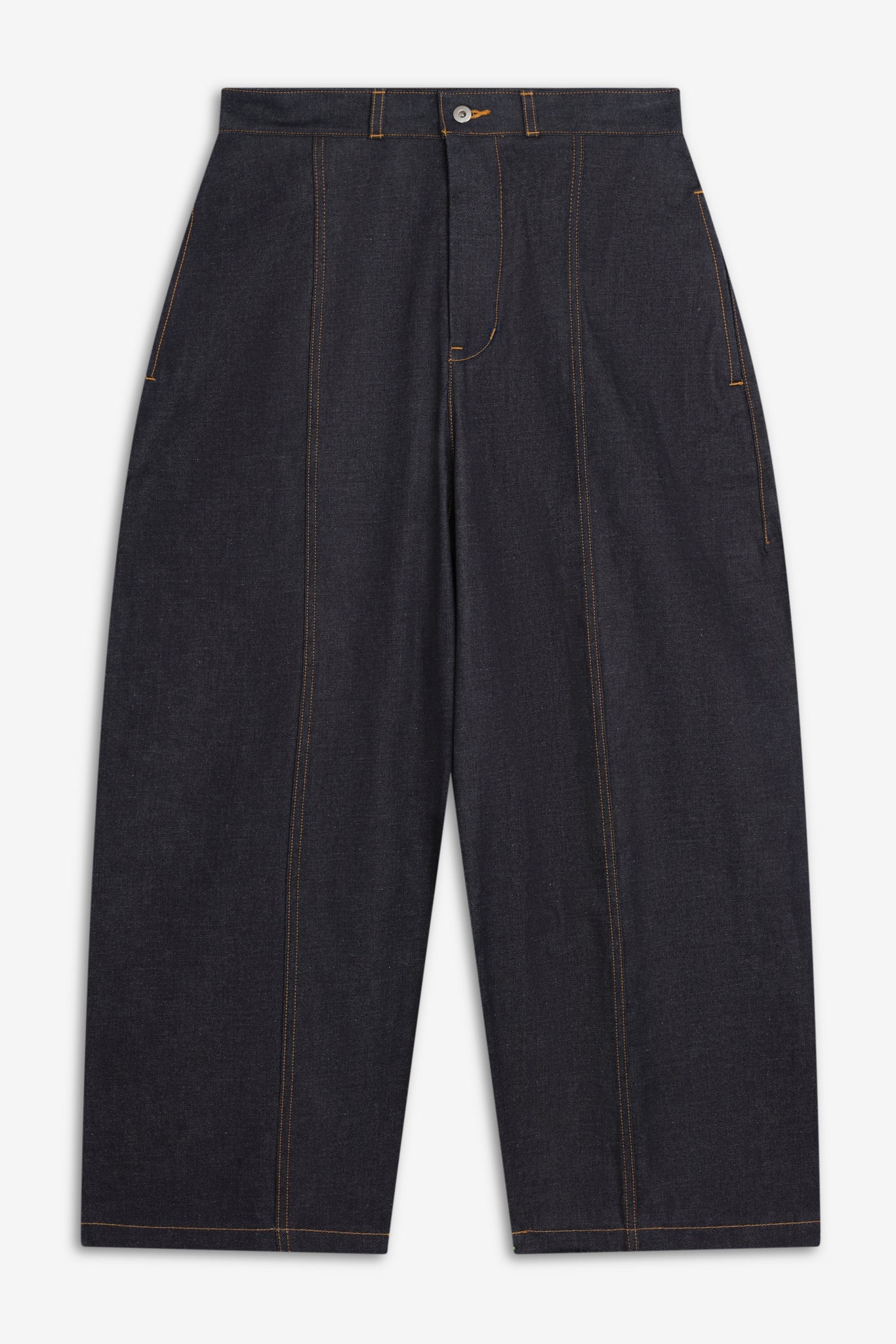 sage NATION BOX PLEAT TROUSER DENIM RAW BLACK – CASDAY