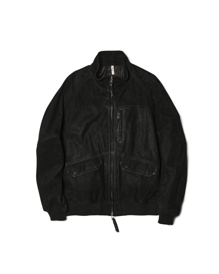CCU HIGH NECK BLOUSON COW LEATHER