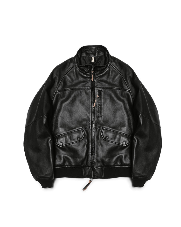CCU HIGH NECK BLOUSON SHEEP LEATHER