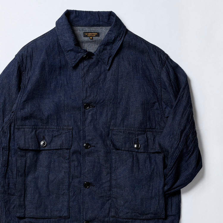 A VONTADE  Naval Utility Jacket -INDIGO