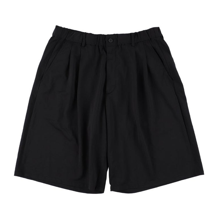 KANEMASA PHIL 36G Nylon Tuck Easy Shorts BLACK DYE