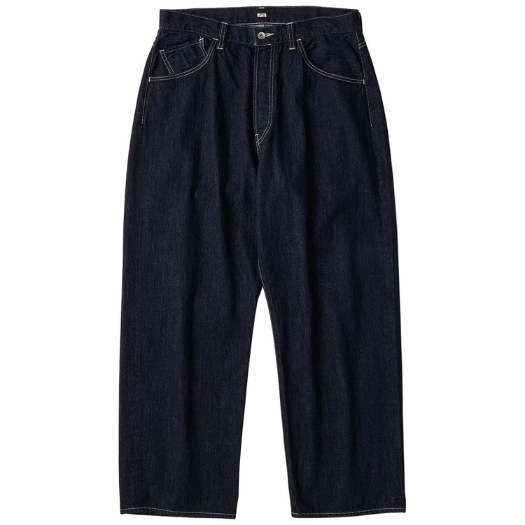 PORTER CLASSIC STEINBECK DENIM PANTS -DARK NAVY-
