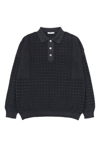 YASHIKI  YSK-25AW-KN06    Rikka Knit Polo（六花） NAVY