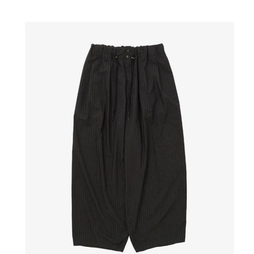 Sillage / circular pants black stripe twill
