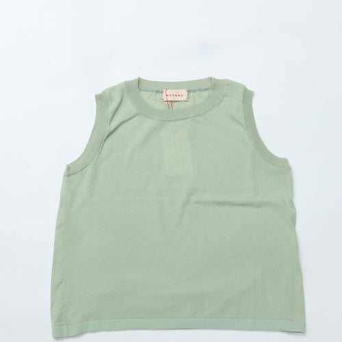 MEYAME / COTTON KNIT SLEEVELESS GREEN