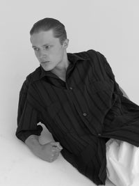 Marvine Pontiak Shirt Makers Bubbly SH Black Fringe MPSM-2204S