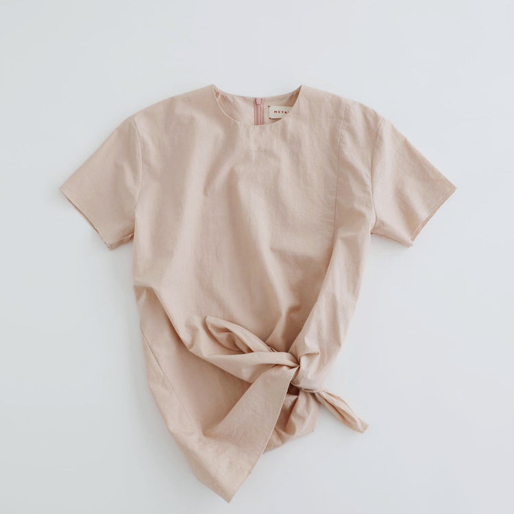 MEYAME / SLIT BLOUSE PINK