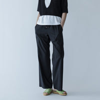 MEYAME / COMFORTABLE DRAWCORD PANTS BLACK