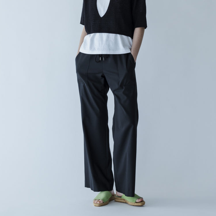 MEYAME / COMFORTABLE DRAWCORD PANTS BLACK