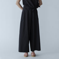 MEYAME / SIDE LINE WIDE PANTS (CHINO) BLACK