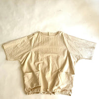 HAVERSACK / C/Lタイプライター クルーネック 半袖ラグランシャツ BLACK