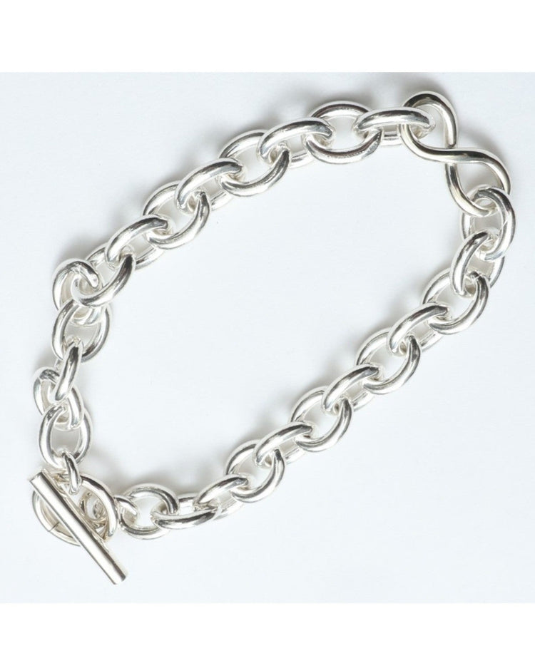 roundabout   Silver Cross-Over Bracelet