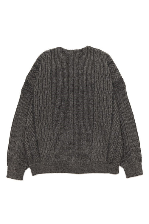 YASHIKI Sekkei mohair Cardigan (Snow Scenery) BROWN