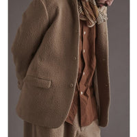 HAVERSACK / 塩縮ネル バンドカラーオーバーシャツ　BLACK