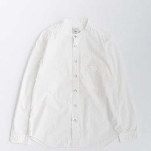 RINEN / 80/2 Downproof Stand Collar Shirt 01. White
