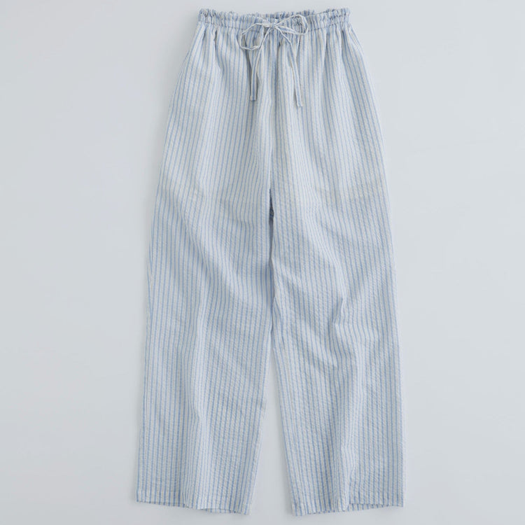 MEYAME / LIGHT COTTON STRIPE PANTS BLUE