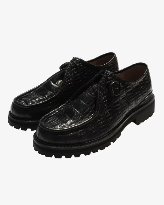 Sillage  chaussure de marche alligator leather black