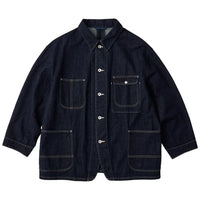 PORTER CLASSIC STEINBECK DENIM COVERALLS -DARK NAVY-