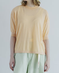MEYAME COTTON KNIT TEE LIGHT ORANGE