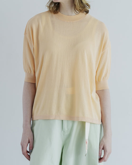 MEYAME COTTON KNIT TEE LIGHT ORANGE