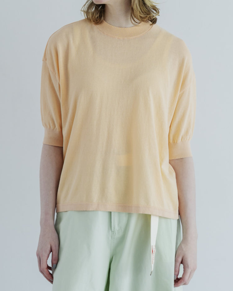 MEYAME COTTON KNIT TEE LIGHT ORANGE